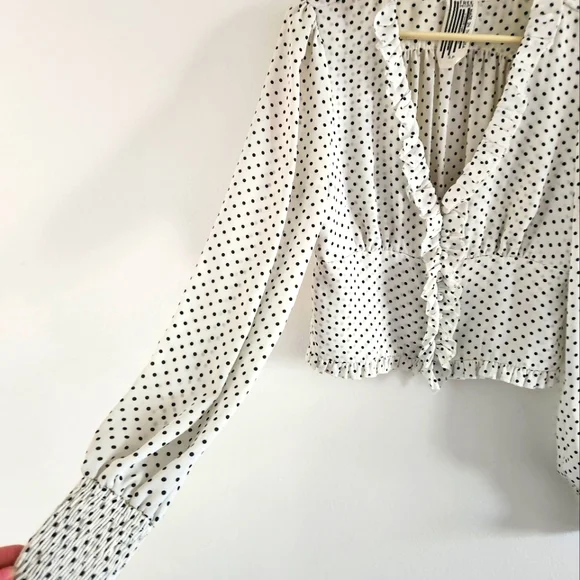 Free People Women's Polka Dot Blouse - Picture 5 of 14